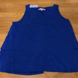 Sleeveless blue maternity top-NWT!